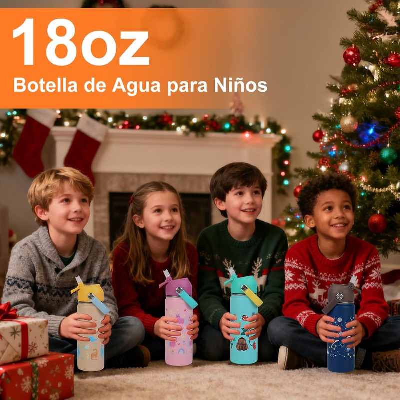 Termos para Agua Niños,Botella de Agua 18 oz,Thermos Kids