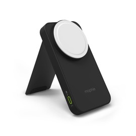 mophie powerstation wireless charging stand MagSafe, 15W fast charging, USB-C port, tripod socket, charge multiple devices, black