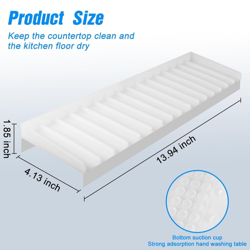 LucyPhy Silicone Sink Edge Protector Kitchen Sink Splash Guards Countertop