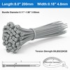 Baomain 100-Pack 8 Inch Self-Locking Nylon Cable Zip Ties, Heavy-Duty