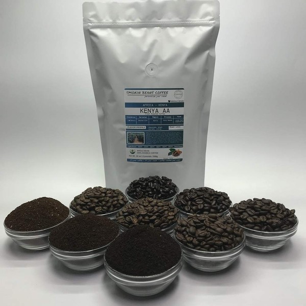 Northern Africa, Kenya AA (2-Pound Bag) Premium Arabica Coffee Freshly Custom Roasted Today (Medium Roast/Whole Bean) Customized Roast Or Grind Is Available By Messaging Us At Time Of Checkout