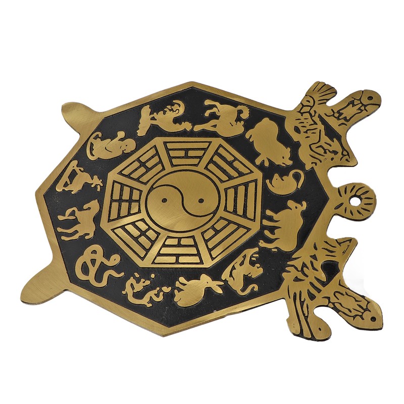 Bagua Mirror Strong Brass 12 Animal Signs Bring Auspiciousness Hermony