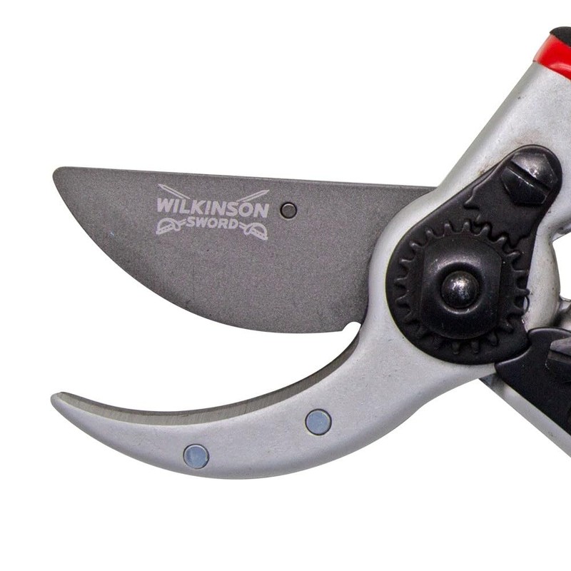 Wilkinson Sword Bypass Pruner, Straight Head, Graphite Non-Stick Coated Blades,