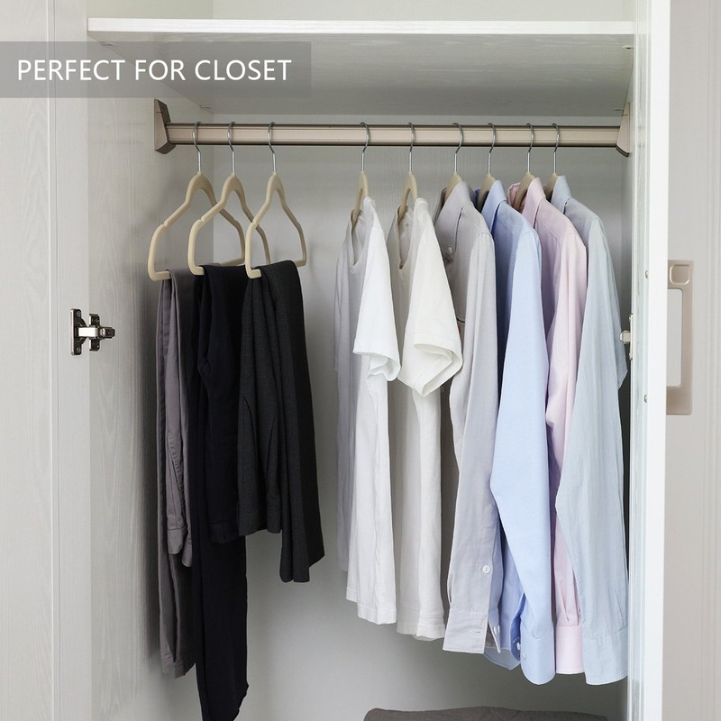 MIZGI Premium Velvet Hangers (Pack of 50) Heavyduty - Non