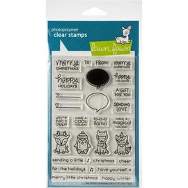 Lawn Fawn Say What? Christmas Critters 4"x6" Clear Stamps LF1778