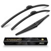 Front and Rear Windshield Wiper Blades, 3 Pcs Front and