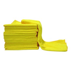 Paño De Microfibra Multiusos 40x40 Paq Con 12 Pzas, Packlife Color Amarillo