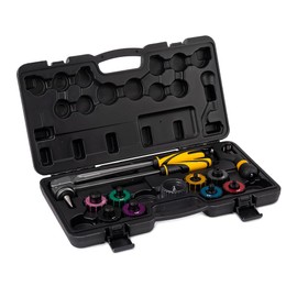 Z ZN100S Pipe Expanding Tool Set - Premium High-Quality Metal, 8 Color-Coded Heads, Copper Pipe Cutter & Inner Outer Reamer, Ideal for Oil, Water, Hose Fittings, Swaging, & AC Maintenance