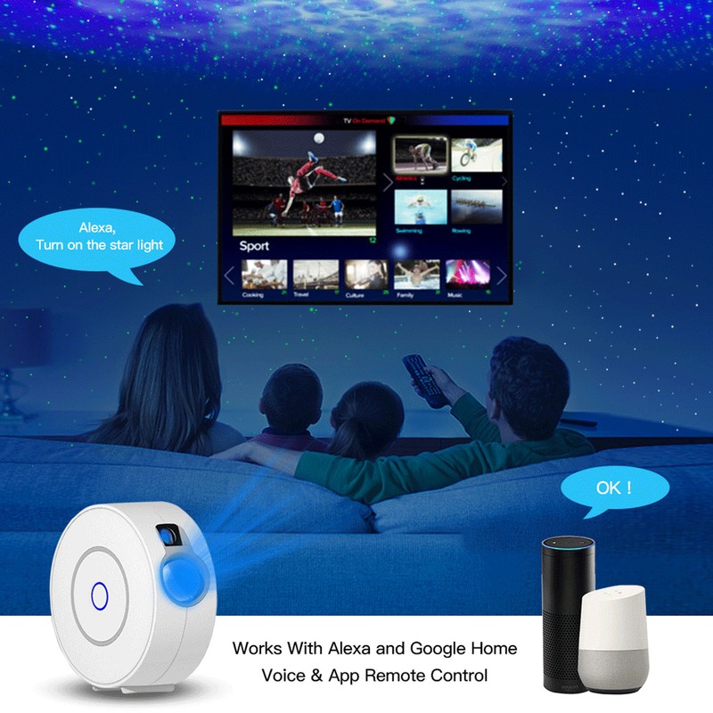 LED Star Projector Romantic Star Lamp App Control Night Light