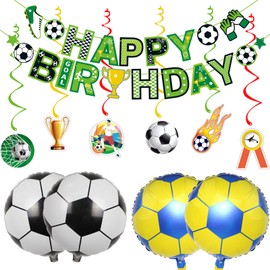 6-Piece Football Birthday Decorations, Football Party Decorations, Football Banner, Football Birthday Banner, Football Theme Birthday Party Decor for Kids
