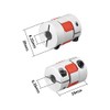TOP-VIGOR 2pcs 6.35mm to 6.35mm Shaft Coupling L25xD20 Flexible Clamp
