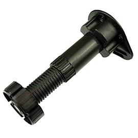 Merriway BH05994 (4 Pcs) Adjustable Cabinet Leg Black Plastic, Adjustable Height 150 to 180mm - Pack of 4 Pieces
