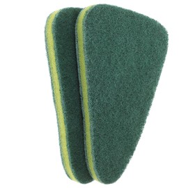 JECOMPRIS Floor Brush Scrubbing 2pcs Floor Scrub Cloth Mops Scrub Mop Pads Triangle Scrubbing Replacement Attachments(Green, 5.97X4.01X0.79in) Bathroom Floor Scrub Brush