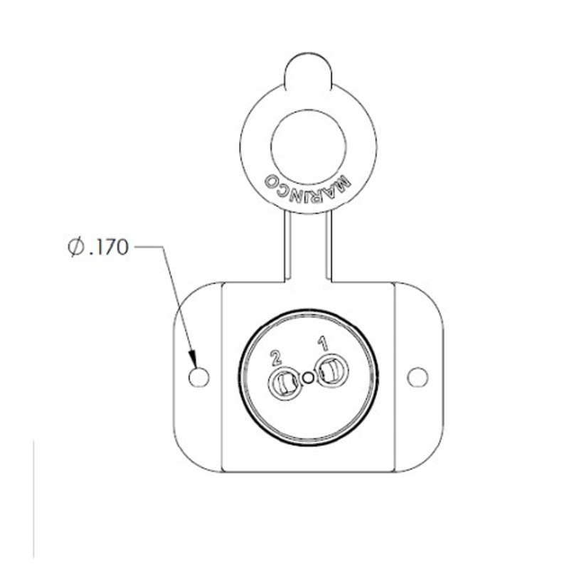 Marinco 12VCPS2 2 Wire ConnectPro Receptacle and Plug Combo, 40
