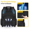 POWSTR 18 in Heavy-duty Tool Backpack with USB Port,Waterproof Electrician