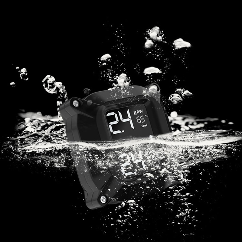 EOHMAK Motorcycle TPMS Wireless Tire Pressure Monitoring System with 2