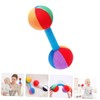 Toyvian Colourful Dumbbell Toy, Dumbbell, Soft Teething Toy for Toddlers,