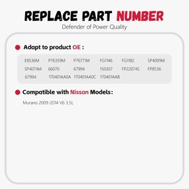 E8536M/Fuel Pump Module Assembly/Compatible with Nissan Murano 2009-2014 V6 3.5L/Replaces#P76359M, P76771M, FG1146, FG1182, SP4009M