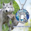TOUPOP Wolf Necklace for Women 925 Sterling Silver Tree of