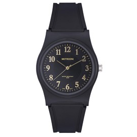 Miykon Black Sports Watches for Men Analog - 100M Waterproof Watch with Second Hand Wrist Watch - Shockproof Resin, Luminous Hands, Japanese Quartz with 4 Year Battery Life - Black Dial
