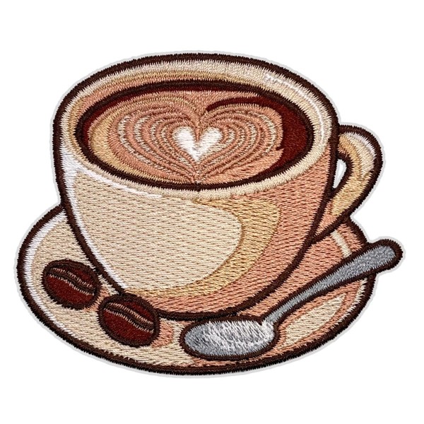 EMBRO BOF Latte Love Coffee Patch – 2.5 inches, Cool
