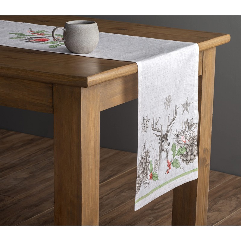 Maison d' Hermine Christmas Dew 100% Cotton Table Runner Farmhouse