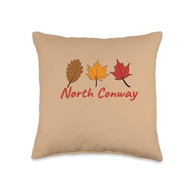 Mamaknows North Conway New Hampshire North Conway Autumn Fall Leaves Colors Maple Oak Leaf Throw Pillow, 16x16, Multicolor