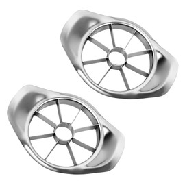 Stainless Steel Apple Slicer and Corer - 8 Blades Heavy Duty Extra Large Apple Cutter- Perfect for Apples, Pears, Pitaya - Easy Grip, Dishwasher Safe, Rust-Resistant, Durable Fruit Slicer (2PCS)