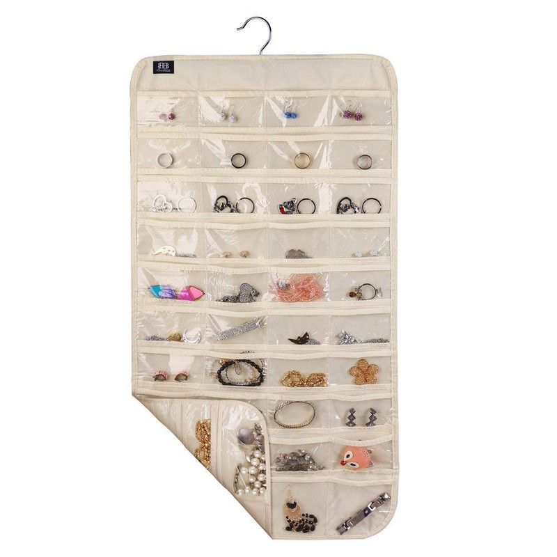 BB Brotrade Hanging Jewelry Organizer,Accessories Organizer,80 Pocket Organizer for Holding