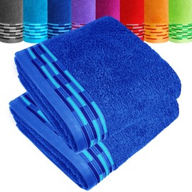 Lashuma Towel Set 50 x 100 cm Blue - Aquamarine, Fluffy Lugano Towels for Bathroom