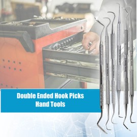 Stainless Steel Precision Micro Probe Set Combo, Straight, Single, Short Double, Long Double, Triple and Hook Tips 5.5 inch- 6.5 inch Overall Length (6)