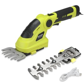 KITLUCK 8V Cordless 2-in-1 Grass Shear & Hedge Trimmer,Handheld Electric Grass Trimmer Hedge Shears/Grass Cutter Rechargeable,2000mAh Battery for Yard, Garden, Lawn Care