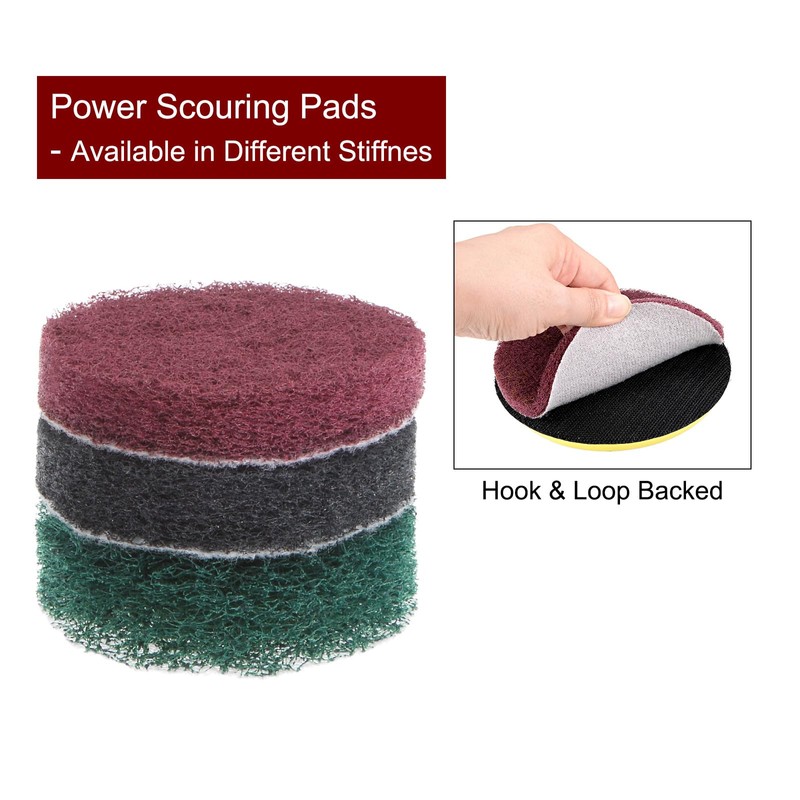 QUARKZMAN 8 Pieces Drill Power Brush 2 Inch Tile Scraper