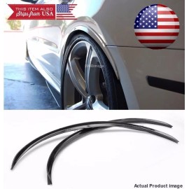 Unbranded 1 Pair Black 1" Flexible Arch Extension Wide Fender Wheel Lip Guard For Chevy