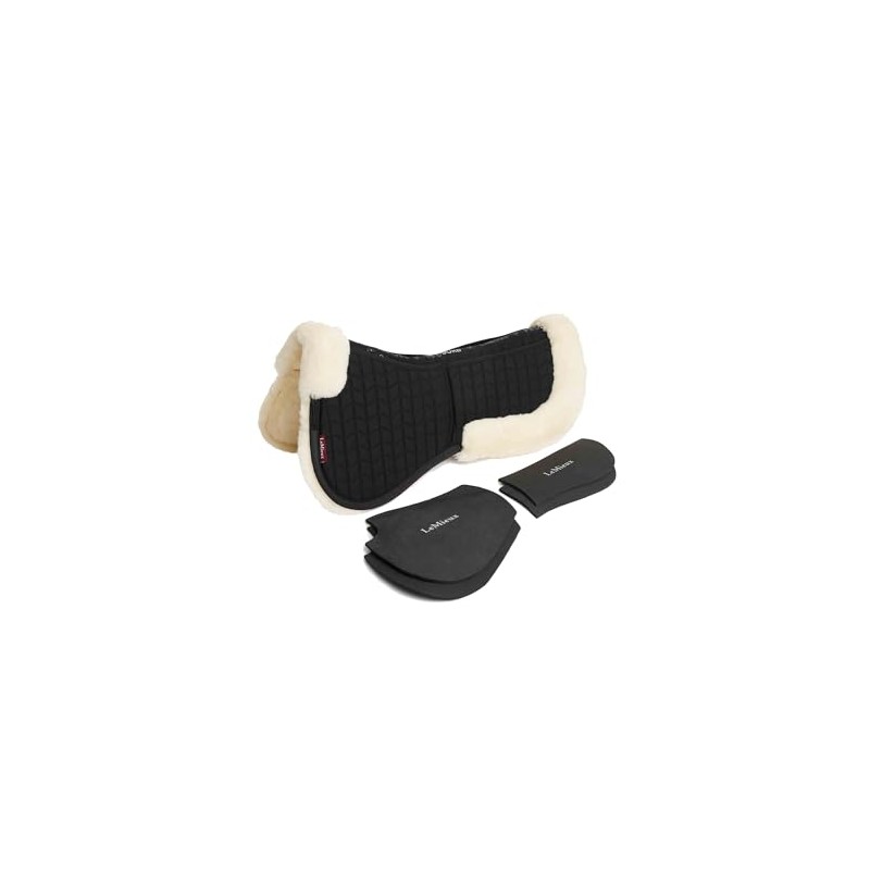 LeMieux Merino+ ProSorb 2 Pocket Half Pad - Black/Natural Large