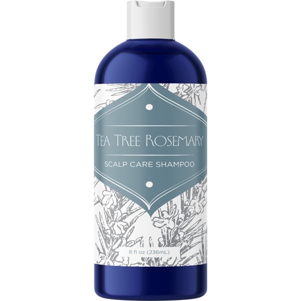 Purifying Rosemary Shampoo Sulfate Free - Rosemary Lavender and Tea Tree Shampoo for Thinning Hair and Scalp Care - Paraben and Sulfate Free Clarifying Shampoo for Build Up with Essential Oils