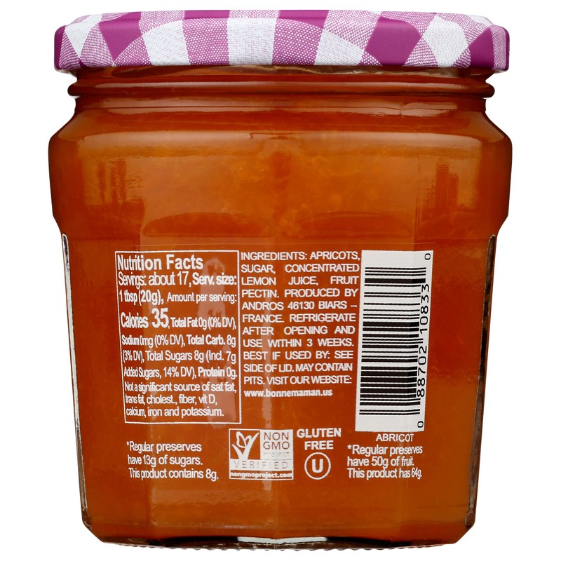 Bonne Maman Apricot Fruit Spread, 11.8 OZ