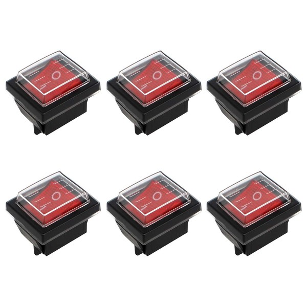 Ticeed Pack of 6 Rocker Switch 4-Pin Rocker Switch with