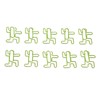 100PCS Cute Paper Clip Figure Shaped Electroplating Process Prevent Slip