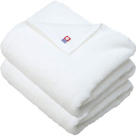 Imaa Certified Imabari Towel, Fluffy, Thin, Absorbent and Quick Drying, Made in Japan, 100% Cotton, Vacuum Compression Pack, White, 2 Sheets