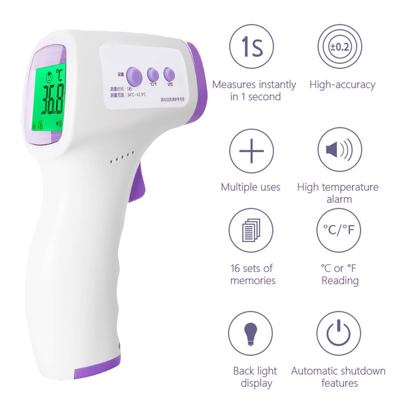 Infrared Forehead Thermometer High Accuracy Instant Reading Contactless Electronic Thermometer