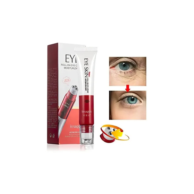Kit 2 Cremas Ojos Anti Arrugas Hidratante Colágeno Roll On
