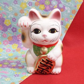 Castle Enterprises Maneki Neko (Maneki Neko Right Hand) Coin Bank, Setoyaki, Made in Japan