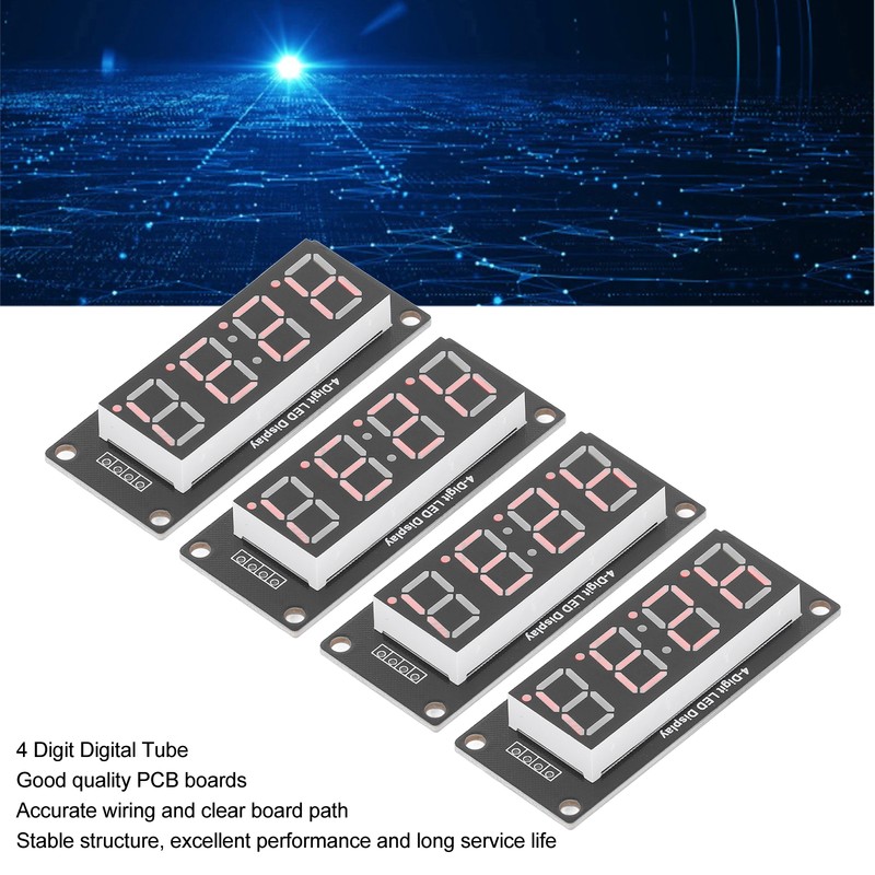 4 Set 4 Digit Digital Tube LED Display Board 7