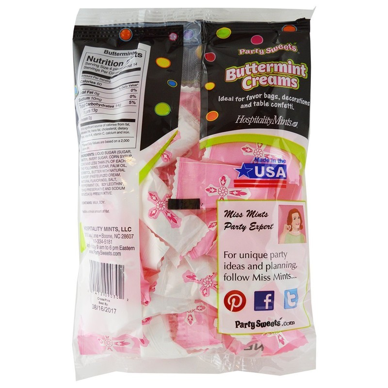 Party Sweets Pink Cross Buttermints by Hospitality Mints, Appx 300
