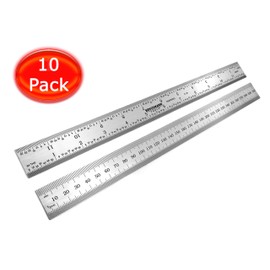 Benchmark Tools 466545 Rigid English/Metric 300 mm / 12 Inch Machinist Rule with MM.5 MM, 1/32 and 1/64 Markings Tempered Stainless Steel Brushed Finish Conforms to EEC-1 Accuracy Standards (10)