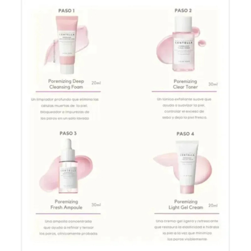 Skin1004 Madagascar Centella Poremizing Travel Kit 4 Piezas