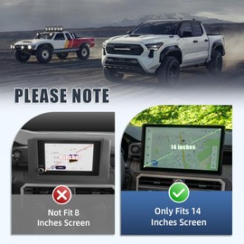 TUYICN Dashboard Storage Box Compatible with Toyota Tacoma 2024 2025 & Toyota 2025 4Runner, Interior Accessories Dash Organizer Tray ABS Material Anti-Slip Silicone Pad (No Fit 8-Inch,14-Inch Only)