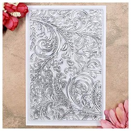 Kwan Crafts Leaves Background Clear Stamps for Card Making, Decoration and DIY Scrapbooking