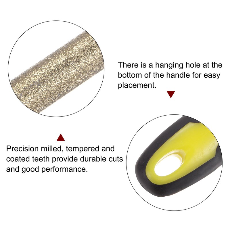 sourcing map Diamond Chainsaw File 3/16"(4.8mm) 80 Grits Round Cut